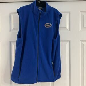 Florida Gators Stadium Athletics Men’s Blue Fleece Full Zip Up Vest Size XL